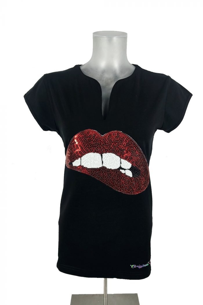 Camiseta Labios  Lentejuela