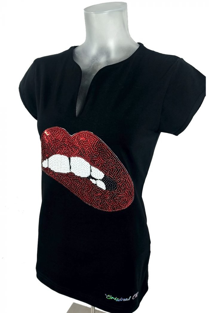 Camiseta Labios  Lentejuela - Imagen 3